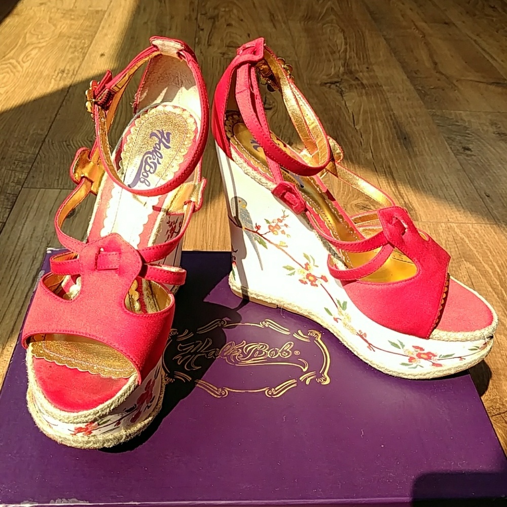Hale Bob Birdie Red Platform Sandal